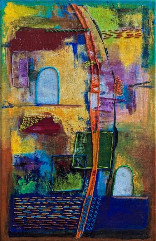 Punched Through Time, 12"x18"